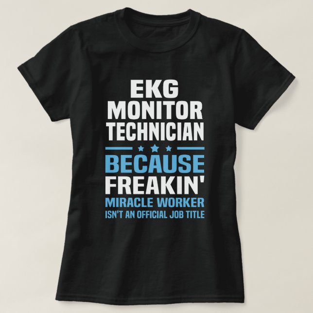Camiseta Técnico de monitor EKG (Frente do Design)