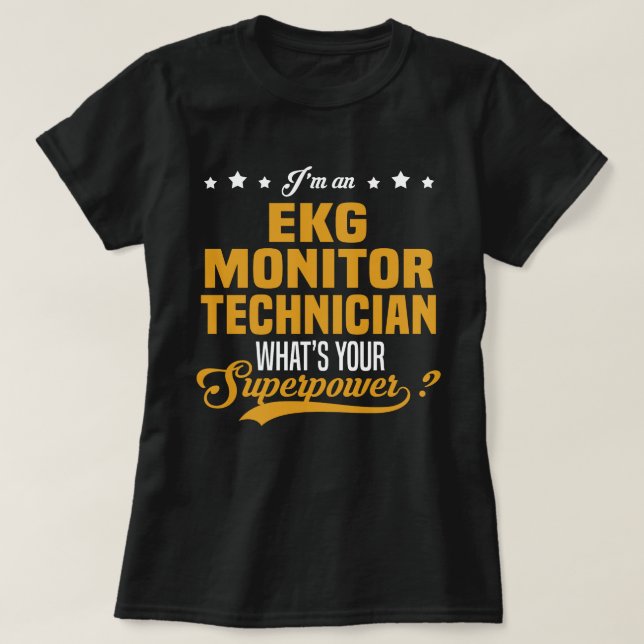 Camiseta Técnico de monitor EKG (Frente do Design)