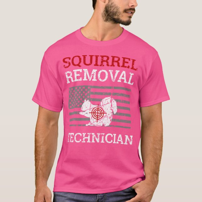 Camiseta Técnico de Remoção de Esquilo Varmint Squirrel Hun (Frente)