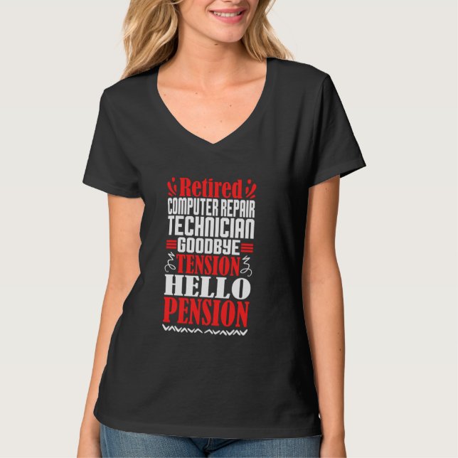 Camiseta Técnico de Reparo de Computadores Reformado pela P (Frente)
