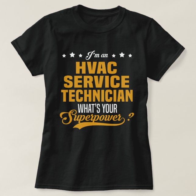 Camiseta Técnico de Serviço HVAC (Frente do Design)