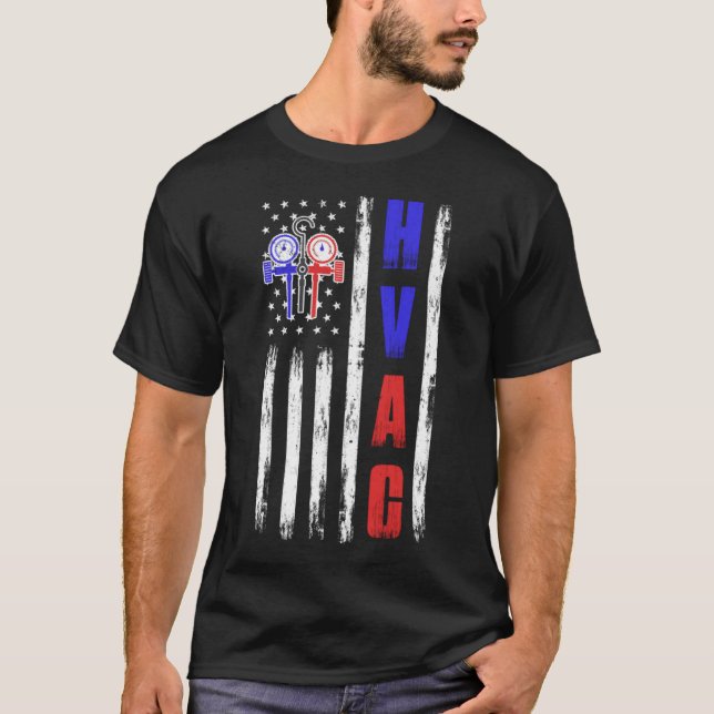 Camiseta Técnico de Sinalizador da HVAC Tech US (Frente)