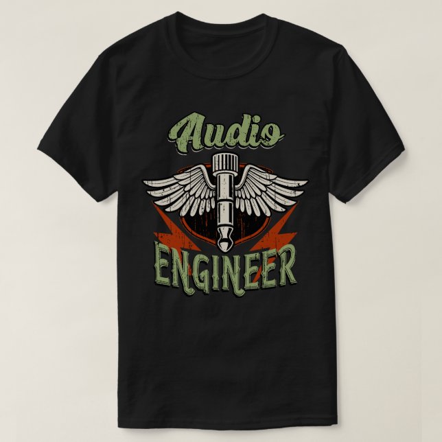 Camiseta Técnico de Som Engenheiro de Áudio (Frente do Design)