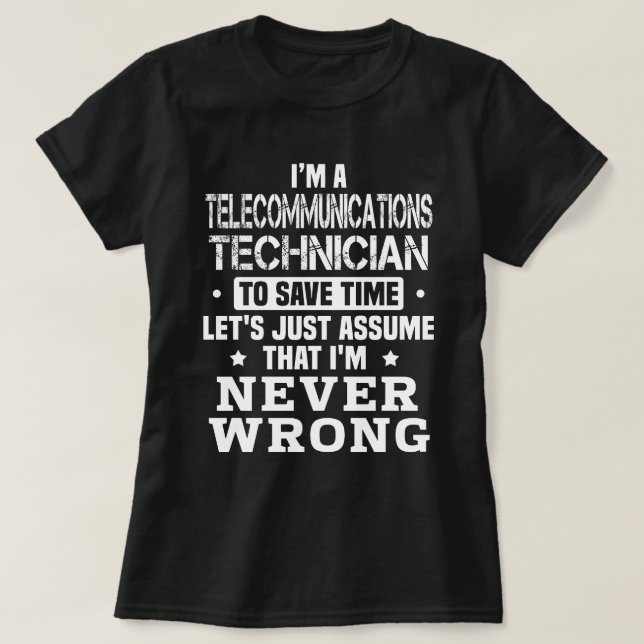 Camiseta Técnico de telecomunicações (Frente do Design)