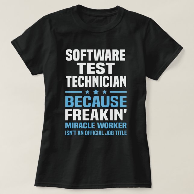 Camiseta Técnico de teste de software (Frente do Design)