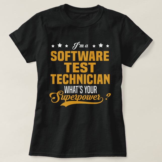 Camiseta Técnico de teste de software (Frente do Design)