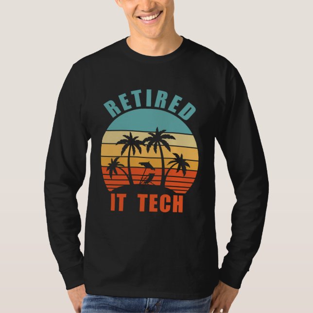 Camiseta Técnico de TI Aposentado  Gênio da Informática Fel (Frente)
