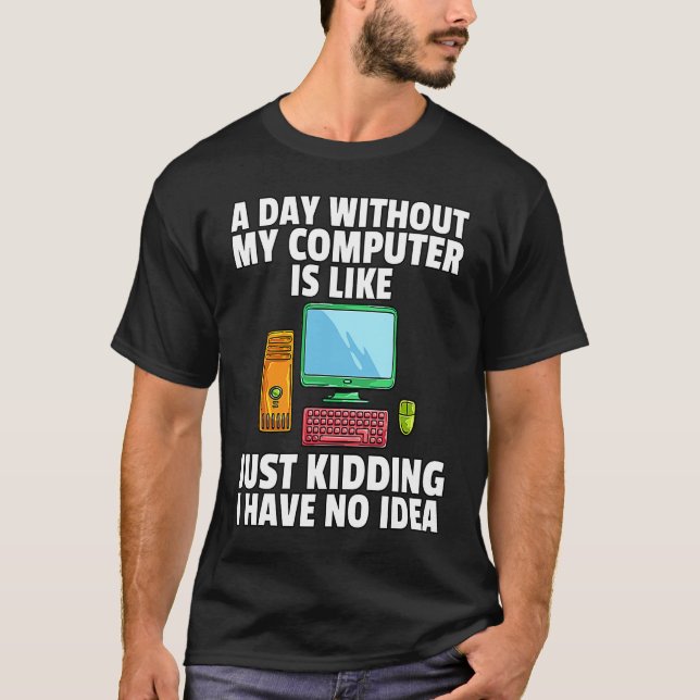 Camiseta Técnico de TI de computador Hacker Programação (Frente)