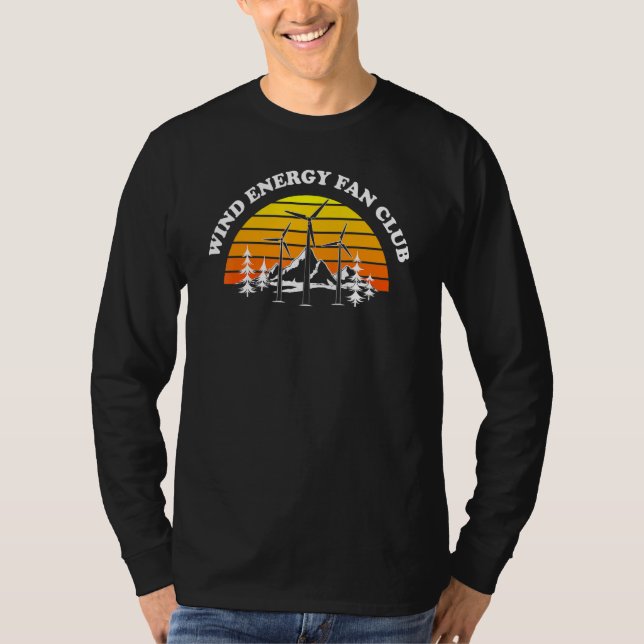 Camiseta Técnico de turbina eólica com ventilador de energi (Frente)