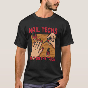 Camiseta Técnico de Unhas Citação Trabalho Uniforme Esmalte