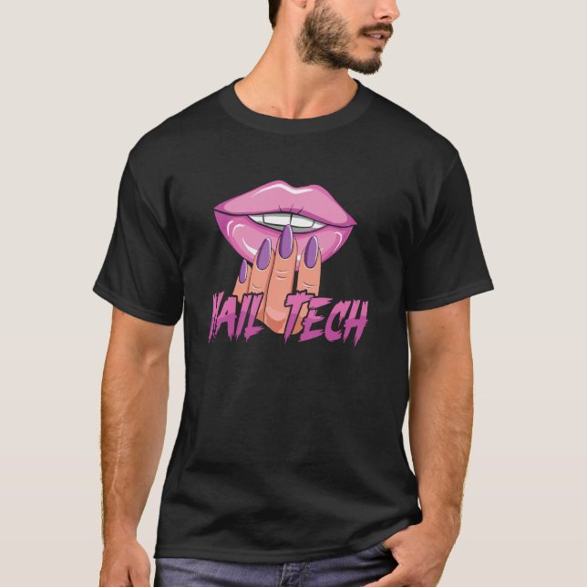 Camiseta Técnico de Unhas Cota Uniforme de Trabalho Esmalte (Frente)