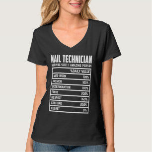 Camiseta Técnico de Unhas Trabalho Duro Paixão Determinação