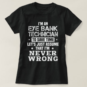 Camiseta Técnico do banco de olhos