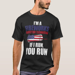 Camiseta Técnico do Diretor do Fireworks Se eu executar F P