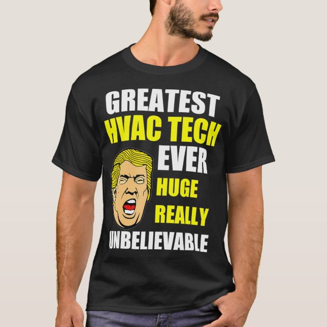Camiseta técnico engraçado do HVAC, doald trump, humor de p (Frente)