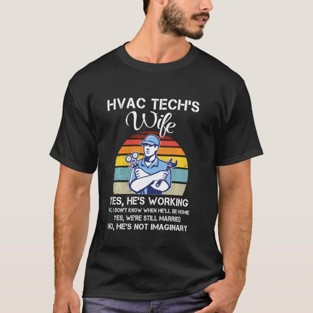 Camiseta Técnico Funny Hvac Para Mulheres Legal Hvac Tech W (Frente)