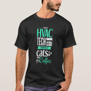 Camiseta Técnico HVAC Cat Coffee HVAC Tech HVAC