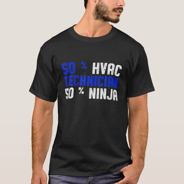 Camiseta Técnico HVAC Ninja Funny HVAC Tech (Frente)