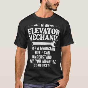 Camiseta Técnico Mágico de Manutenção Mecânica Elevator