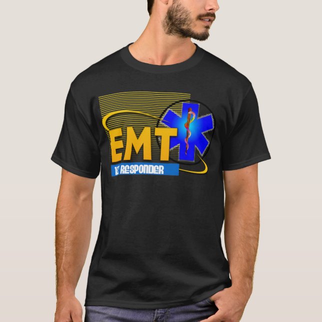 Camiseta TÉCNICO MÉDICO da EMERGÊNCIA do QUE RESPONDE de (Frente)