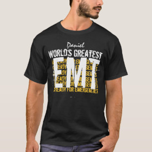 Camiseta Técnico médico da grande EMT emergência dos mun