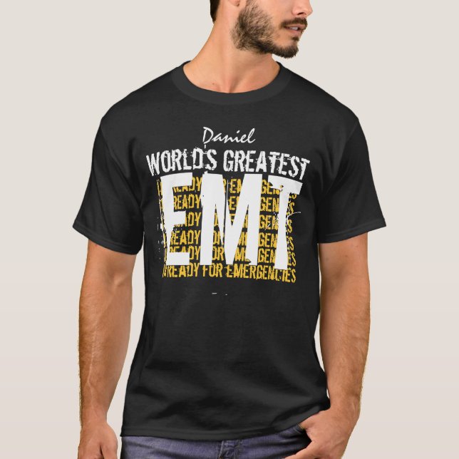 Camiseta Técnico médico da grande EMT emergência dos mundos (Frente)