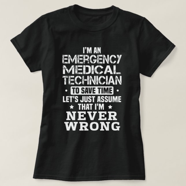 Camiseta Técnico médico de emergência (Frente do Design)