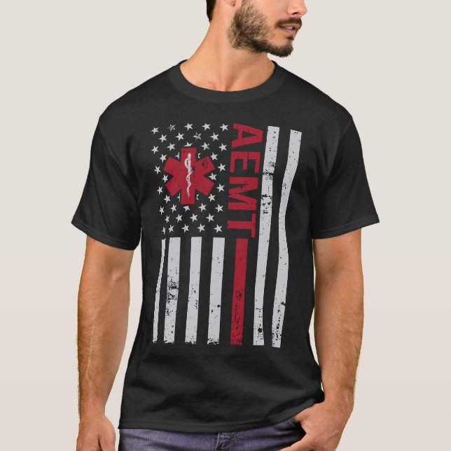 Camiseta Técnico Médico de Emergência Avançado da AEMT USA  (Frente)