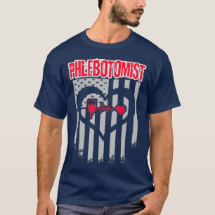 Camiseta Técnico Phlebotomist Flag