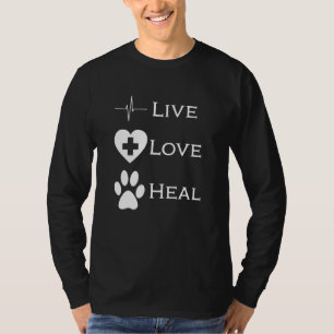 Camiseta Técnico Veterinário de Resgate Animal Viva Ame Cu
