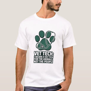 Camiseta Técnico Veterinário Divertido Para Os Animais Não 
