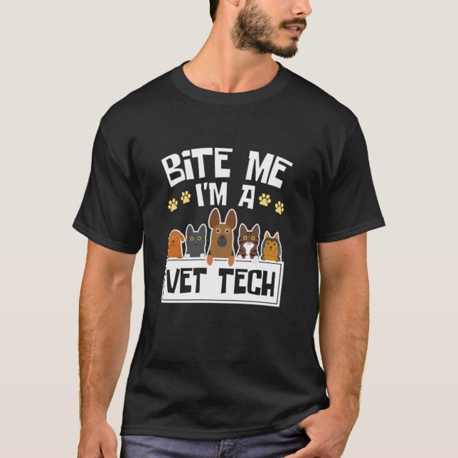 Camiseta Técnico Veterinário Engraçado Técnico Veterinário  (Frente)