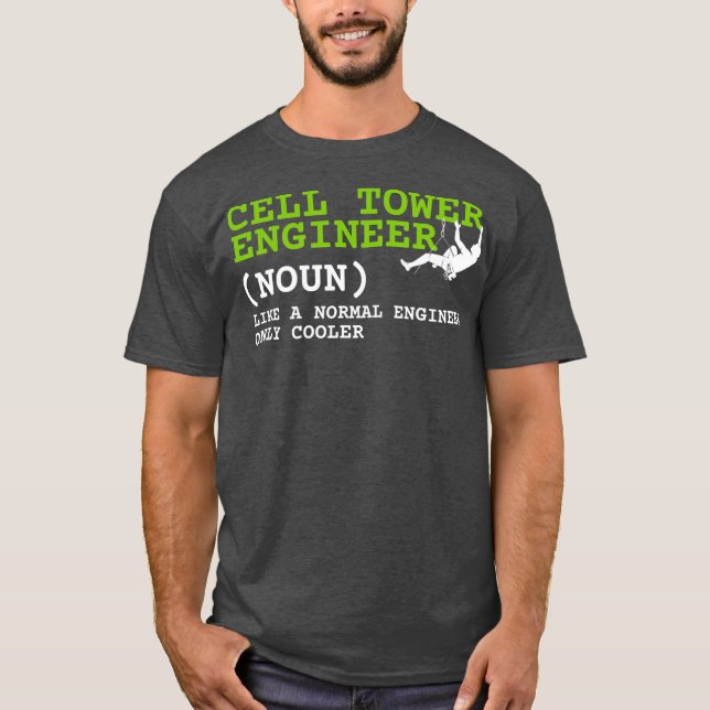 Camiseta Técnicos De Engenheiro De Torre Celular E Clima De (Frente)