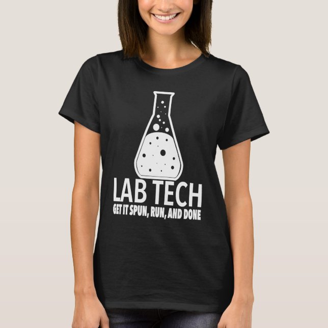 Camiseta Técnicos de laboratório executam e fazem a rotação (Frente)
