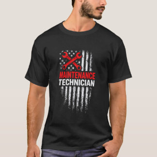 Camiseta Técnicos de Manutenção Bandeira Patriótica Orgulho