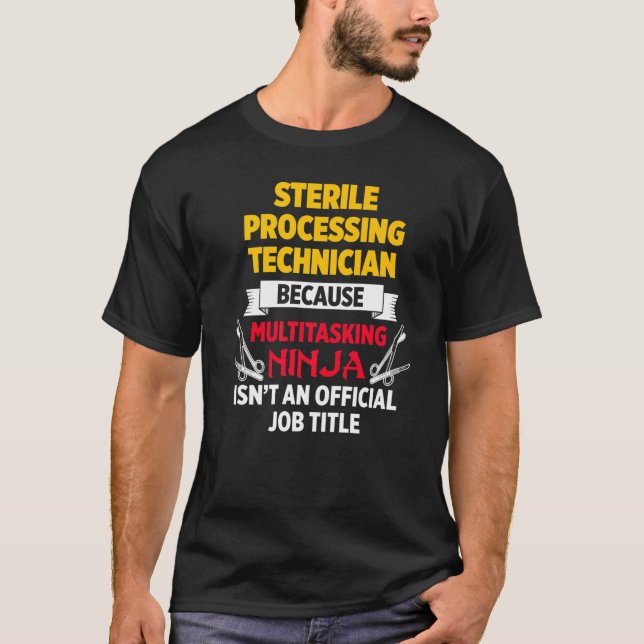 Camiseta Técnicos de Processamento Estéril Plano Divertido  (Frente)