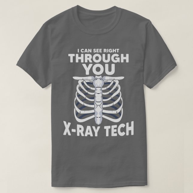Camiseta Técnicos de Radiologia Tecnológica de Skeleton Xra (Frente do Design)