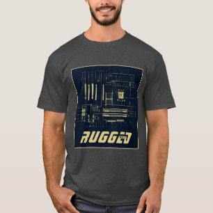 Camiseta tecnologia azul e dourada Conselho de circuito