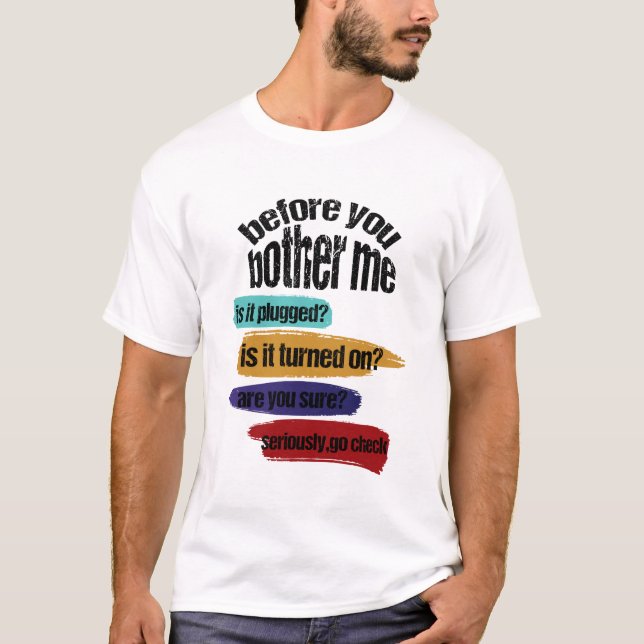 Camiseta Tecnologia da informação engraçada | Ajuda técnica (Frente)