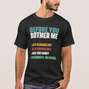 Camiseta Tecnologia da Informação Humor da Central de Ajuda