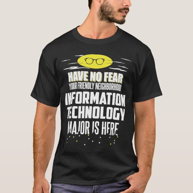 Camiseta Tecnologia da informação importante não tem medo (Frente)