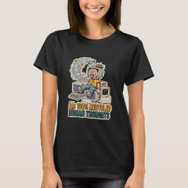 Camiseta Tecnologia de código de satíre IA de Pensamentos H