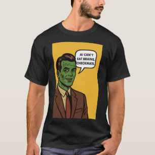 Camiseta Tecnologia de IA Zumbi da Cultura Pop