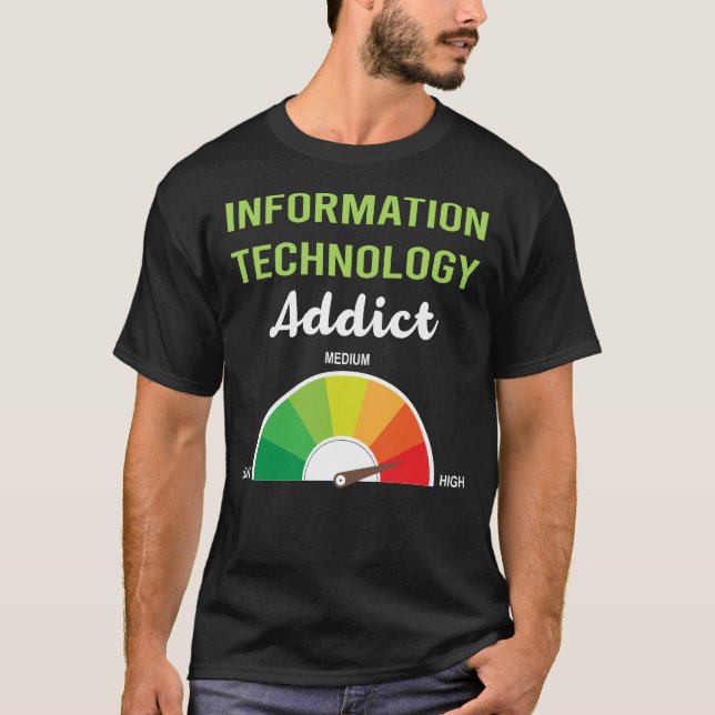 Camiseta Tecnologia de informações do vício (Frente)