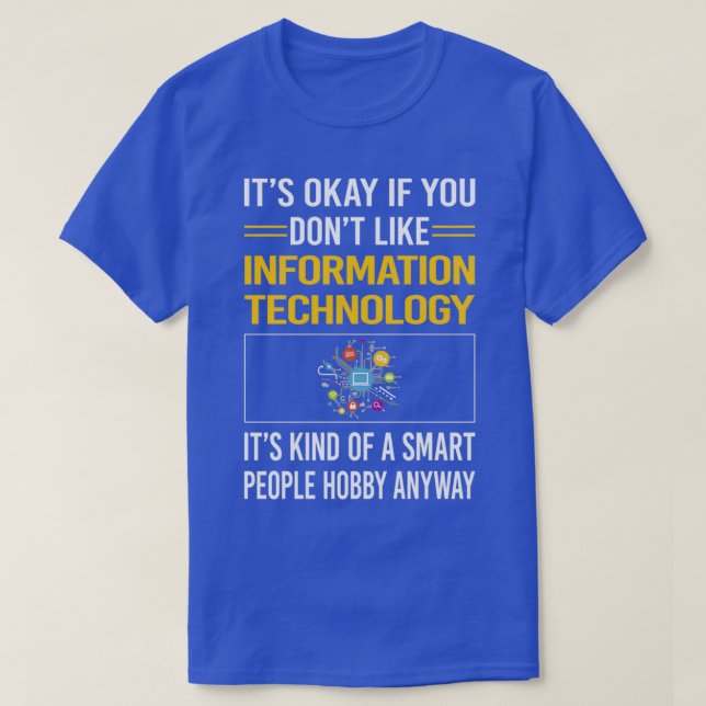Camiseta Tecnologia de informações inteligente de Pessoas e (Frente do Design)