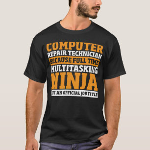 Camiseta Tecnologia de reparo do computador com Nerd Especi