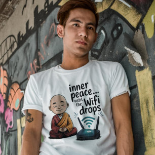Camiseta Tecnologia Engraçada do Whisperer WiFi - Humor do