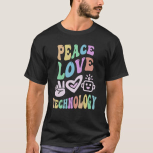 Camiseta TECNOLOGIA PEACE LOVE - Professor de computador re