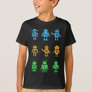 Camiseta Tecnologia Robots Retro Meninas Robô