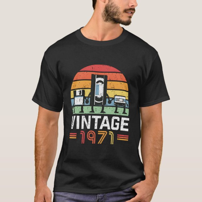 Camiseta Tecnologia Vintage De 1971, Presente Nunca Esquece (Frente)